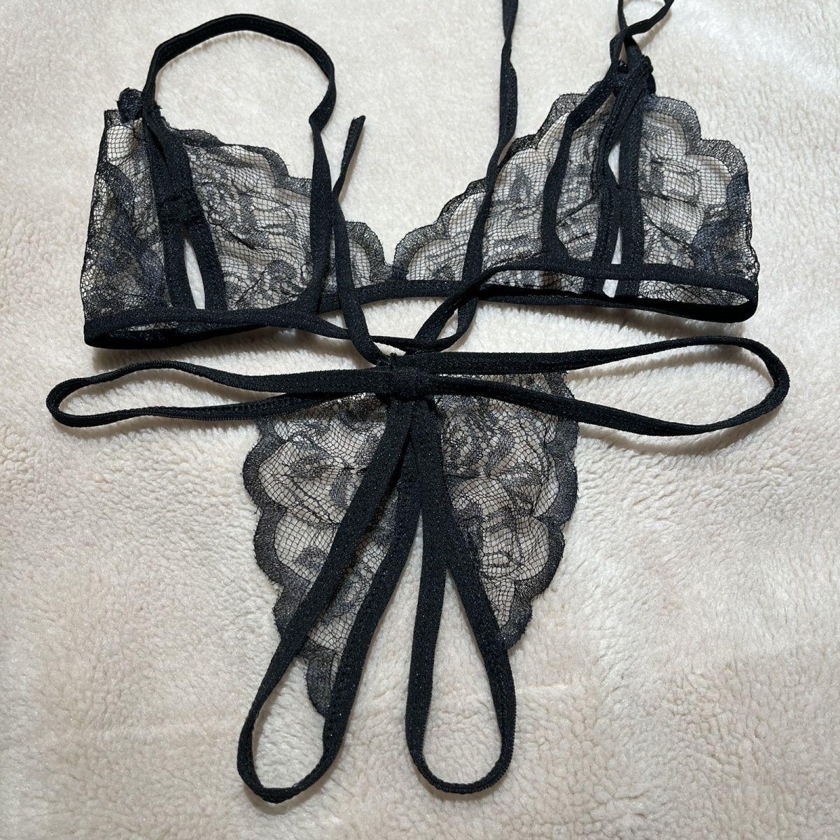 Fashion Women Sexy Lace Underwear Panties Open Crotch Lingerie Briefs Panty