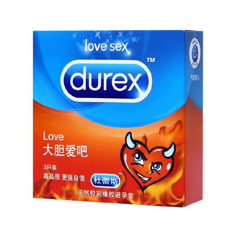 DUREX LOVE CONDOMS x 3 (Discreet Packaging)