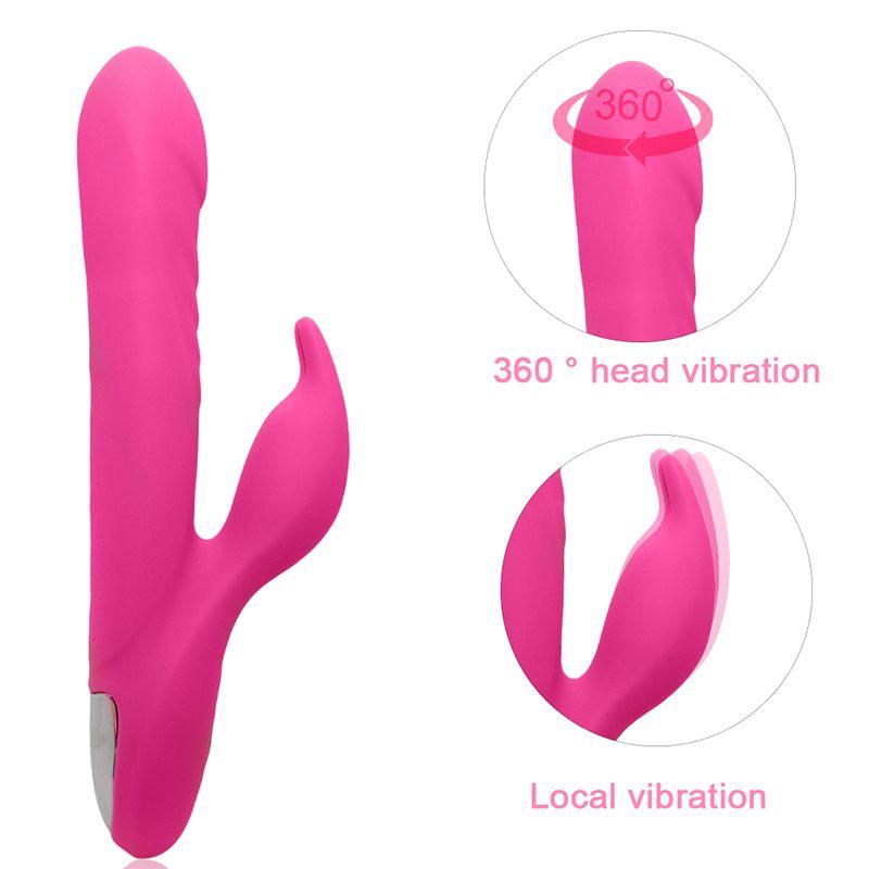 IPX7 Waterproof Silicone Rabbit Vibrator with Turbo Boost Accelerated Speeds