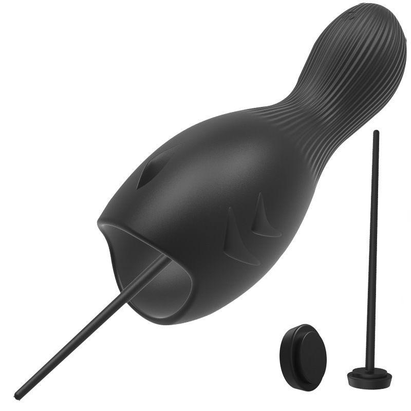JIUAI 2-in-1 Men Urethra Massager Vibrator Masturbation Cup