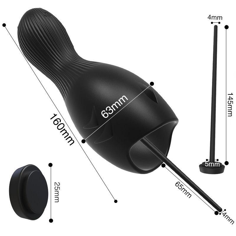 JIUAI 2-in-1 Men Urethra Massager Vibrator Masturbation Cup
