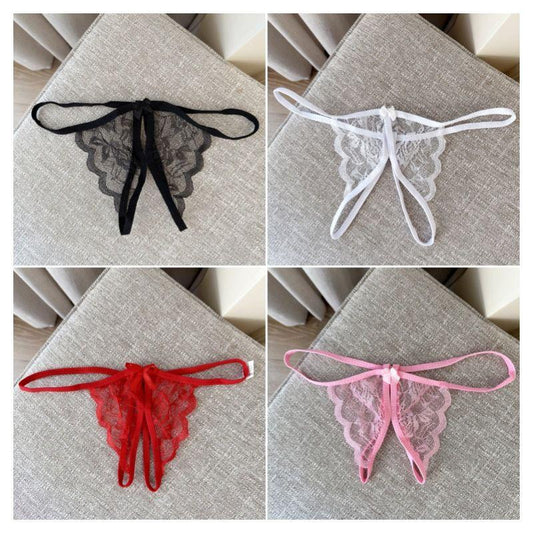 Lace Open-Crotch Panty for Women Babydoll